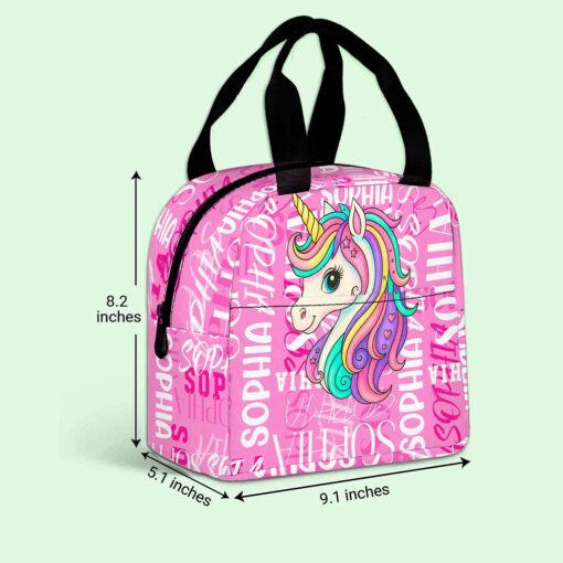 Personalized Name Letter Unicorn Backpack Set for Little Girls THND5070603-DX - Image 7