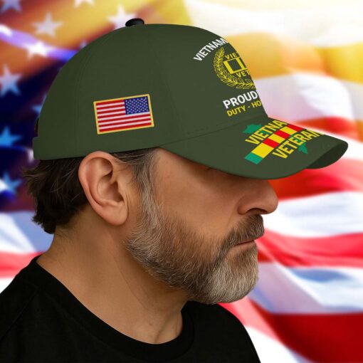 Vietnam Veteran Cap, Proudly Served, Duty - Honor - Country, Military Gifts Cap UKTD5250703 - Image 11