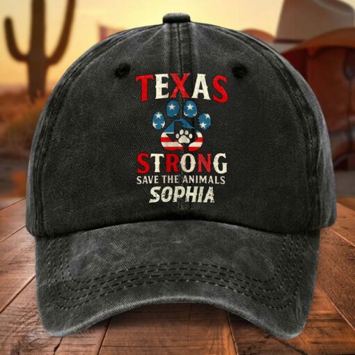 Personalized Name Texas Strong Denim Hat UKTD5110702