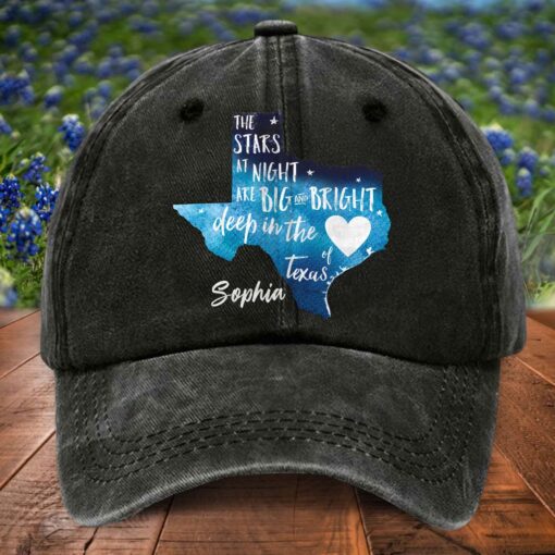 Personalized Name Texas Strong Denim Hat UKTD5110703 - Image 2