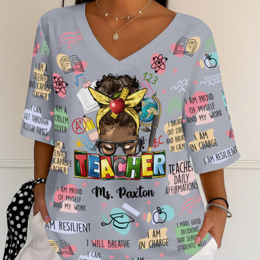 Personalized V Neck Shirt NPNT5220701 - Image 4