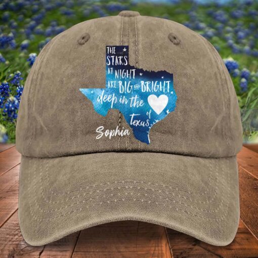Personalized Name Texas Strong Denim Hat UKTD5110703 - Image 5