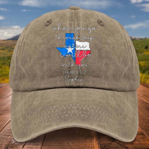 Personalized Name Texas Strong Denim Hat UKTD5110701 - Image 3