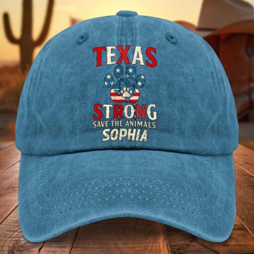 Personalized Name Texas Strong Denim Hat UKTD5110702 - Image 3