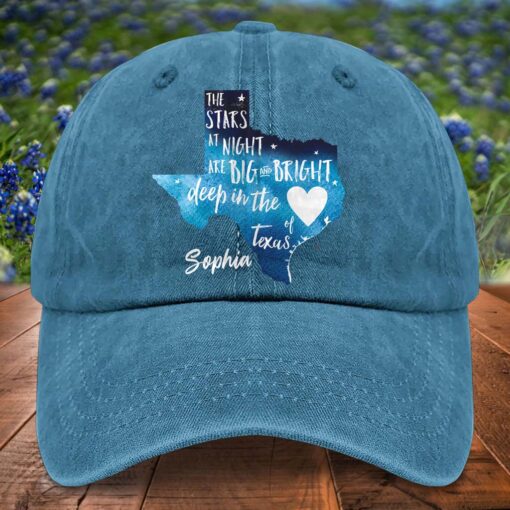 Personalized Name Texas Strong Denim Hat UKTD5110703 - Image 4