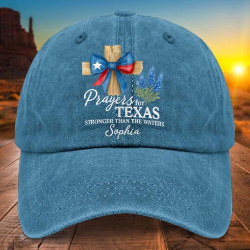 Personalized Name Texas Strong Denim Hat UKTD5110704 - Image 4