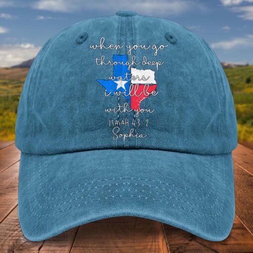 Personalized Name Texas Strong Denim Hat UKTD5110701 - Image 4