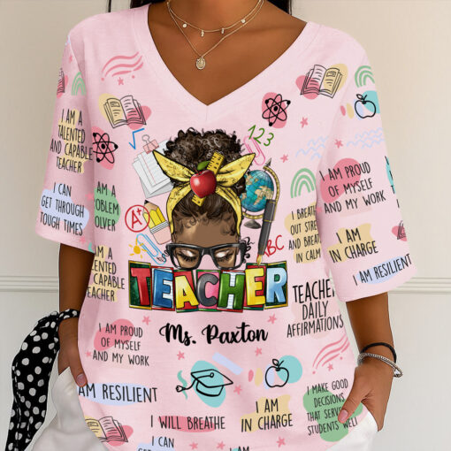 Personalized V Neck Shirt NPNT5220701 - Image 2