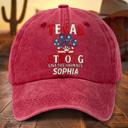 Personalized Name Texas Strong Denim Hat UKTD5110702 - Image 2