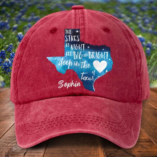 Personalized Name Texas Strong Denim Hat UKTD5110703 - Image 3