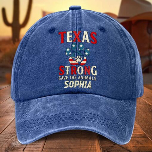 Personalized Name Texas Strong Denim Hat UKTD5110702 - Image 5