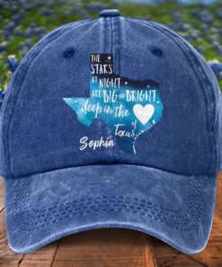 Personalized Name Texas Strong Denim Hat UKTD5110703