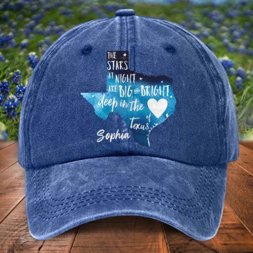 Personalized Name Texas Strong Denim Hat UKTD5110703