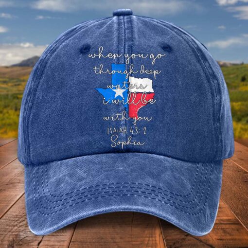 Personalized Name Texas Strong Denim Hat UKTD5110701 - Image 2