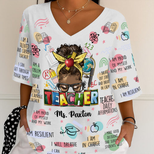 Personalized V Neck Shirt NPNT5220701 - Image 3