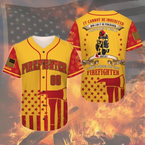 Personalized Firefighter Baseball Jersey, Retired Firefighter Been There Done That And Damn Proud Of It UKNT5250601