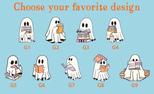 Personalized Ghost Reading Books Distressed Washed Cotton Printed Hat QFTD5020704 - Image 4