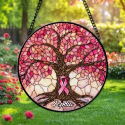 Custom Breast Cancer Awareness Stained Glass THNT5020705