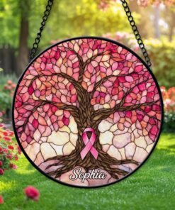 Custom Breast Cancer Awareness Stained Glass THNT5020705