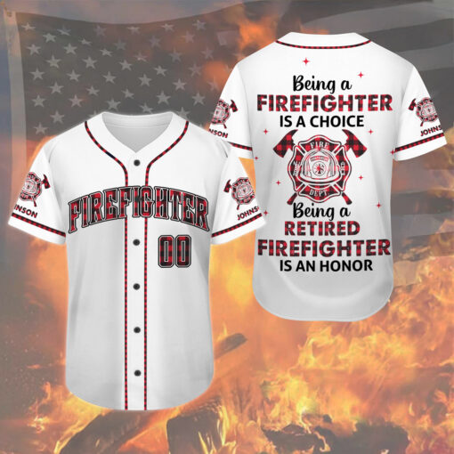 Personalized Firefighter Baseball Jersey, Retired Firefighter Been There Done That And Damn Proud Of It UKNT5250603