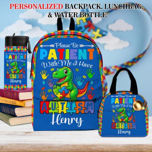 Personalized Backpack for Kids with Autism- Autism Awareness Bag – Back To School Bag for Autistic Child – Gift For Autistic Son QFHM5030701-DX