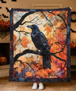 Raven Quilt Blanket, Halloween Gift NPND5090702