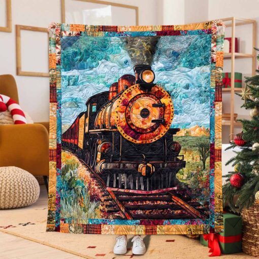 Train Quilt Blanket NPND5090703 - Image 3