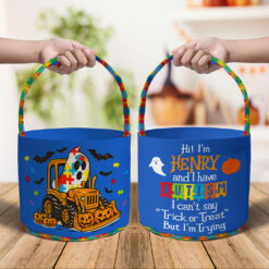 Personalized Autism Halloween Trick Or Treat Bag, Autism Awareness Halloween Gift UKNT5190803