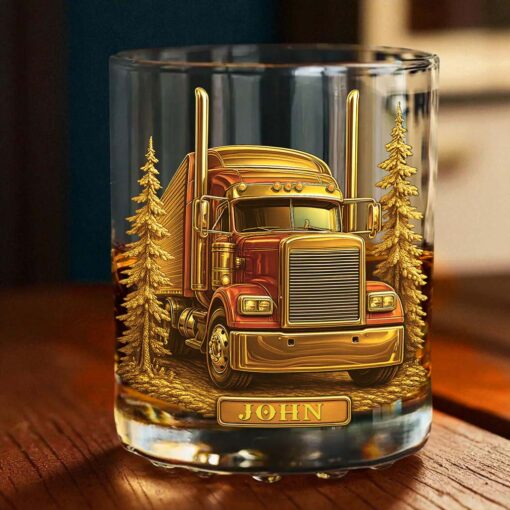 Custom Truck Whiskey Decanter Set, Gift For Truck Drivers UKHM5270801 - Image 2