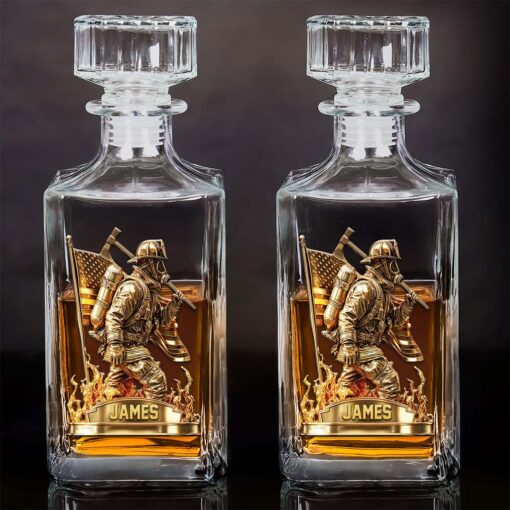 Personalized Firefighter Whiskey Glass QFND5050803 - Image 5