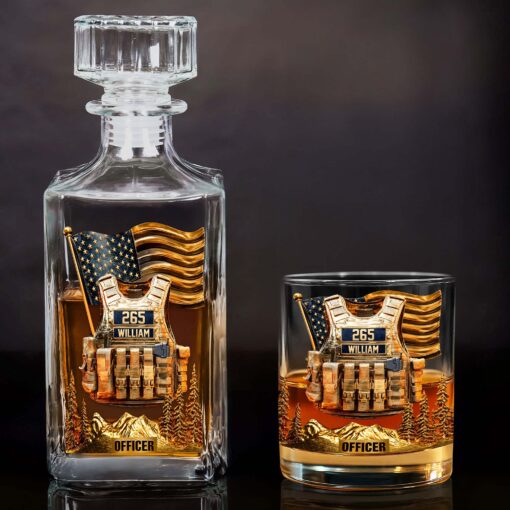 Personalized Police Officer Whiskey Glass QFND5060801 - Image 5