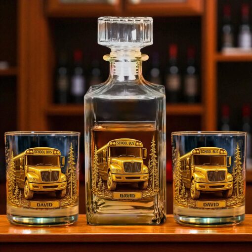 Personalized Best Truck Driver Whiskey Decanter Set UKHH5140803 - Image 2