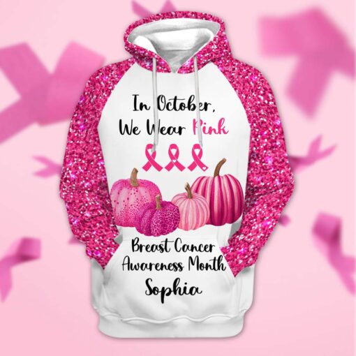 Custom Breast Cancer Awareness 3D All Over Printed Clothes UKTD5300802 - Image 2