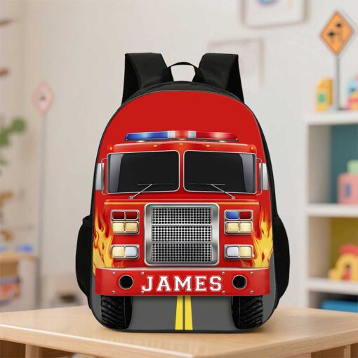 Custom Kids Backpack - Personalized Back To School Gifts For Kids - Racing To Save The Day PMTZ5060804 - Image 2