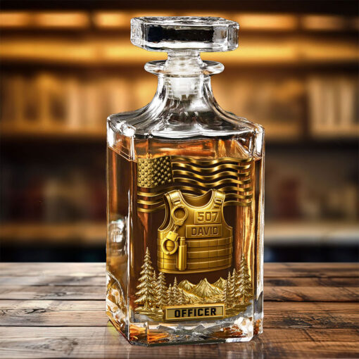 Personalized Police Whiskey Decanter Set UKTO5020801 - Image 2