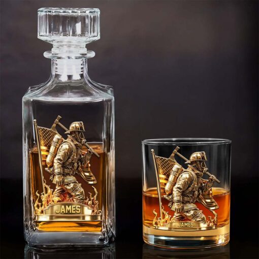 Personalized Firefighter Whiskey Glass QFND5050803 - Image 6