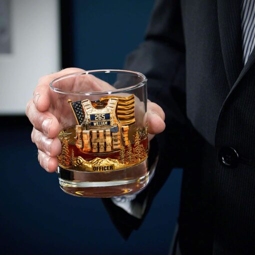 Personalized Police Officer Whiskey Glass QFND5060801 - Image 3
