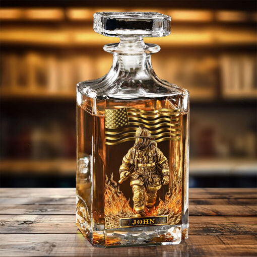 Personalized Firefighter Whiskey Decanter Set UKTO5040801 - Image 5