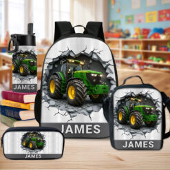 Personalized Tractor Back To School Backpack, School Bag For Kid UKTZ5020801