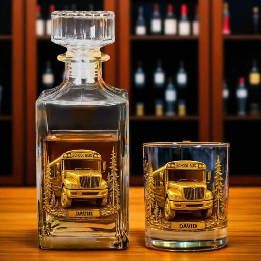Personalized Best Truck Driver Whiskey Decanter Set UKHH5140803