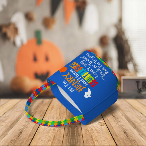 Personalized Autism Halloween Trick Or Treat Bag, Autism Awareness Halloween Gift UKNT5190803 - Image 3