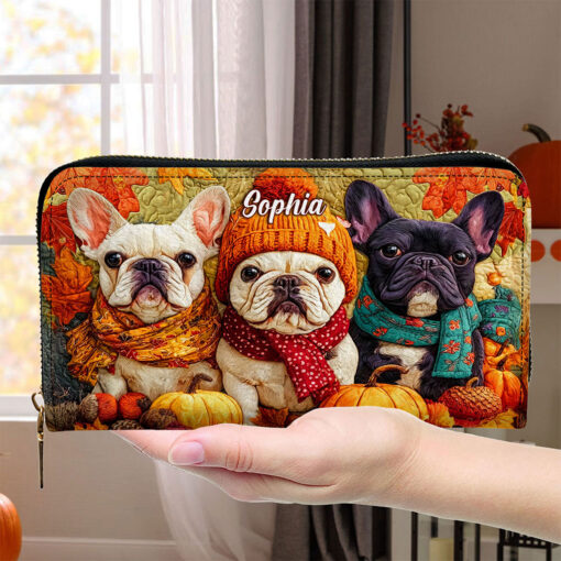 Custom Frenchie Halloween Leather Handbag UKTO5140802 - Image 5