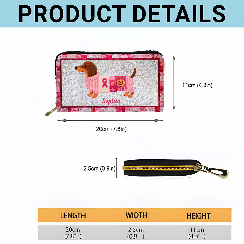 Personalized Dog Breast Cancer Leather Handbag UKTZ5280804 - Image 6