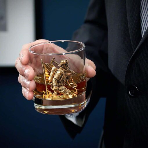 Personalized Firefighter Whiskey Glass QFND5050803 - Image 3