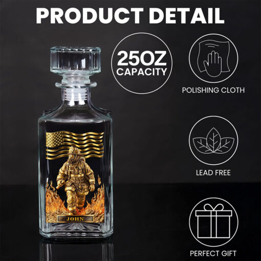 Personalized Firefighter Whiskey Decanter Set UKTO5040801 - Image 6
