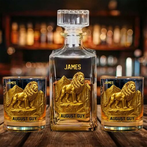 Personalized August Guy Whiskey Decanter Set UKND5070803 - Image 5
