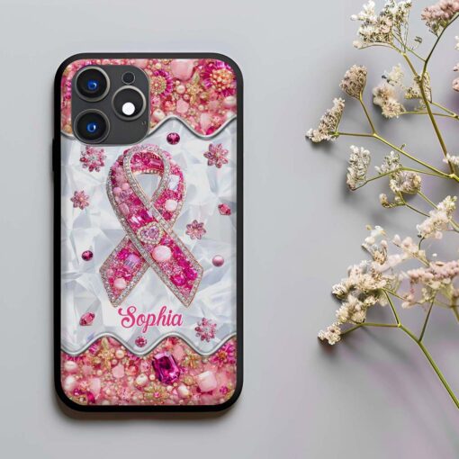Personalized Breast Cancer Phone Case QFTD5140801 - Image 4