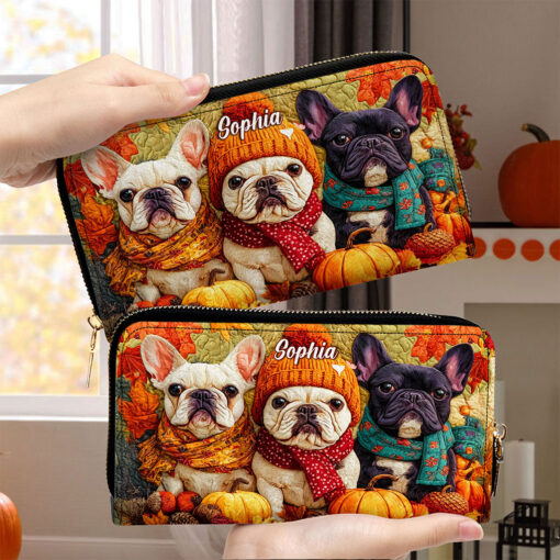 Custom Frenchie Halloween Leather Handbag UKTO5140802 - Image 4