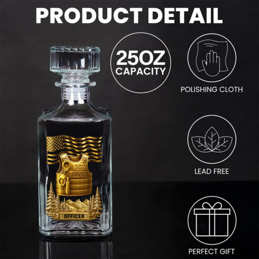 Personalized Police Whiskey Decanter Set UKTO5020801 - Image 7