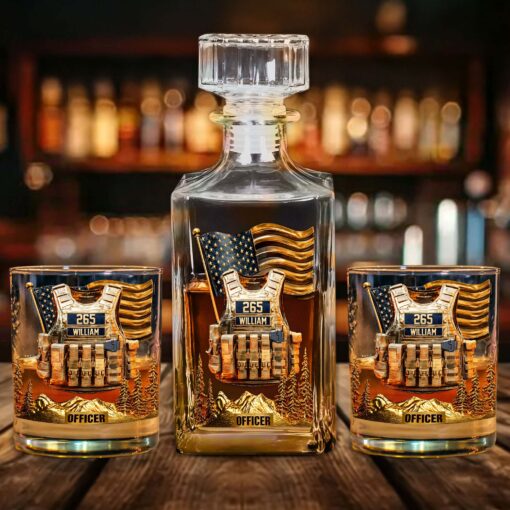 Personalized Police Officer Whiskey Glass QFND5060801 - Image 6